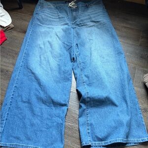 A3 Design Blue Wide-Leg Women Jeans